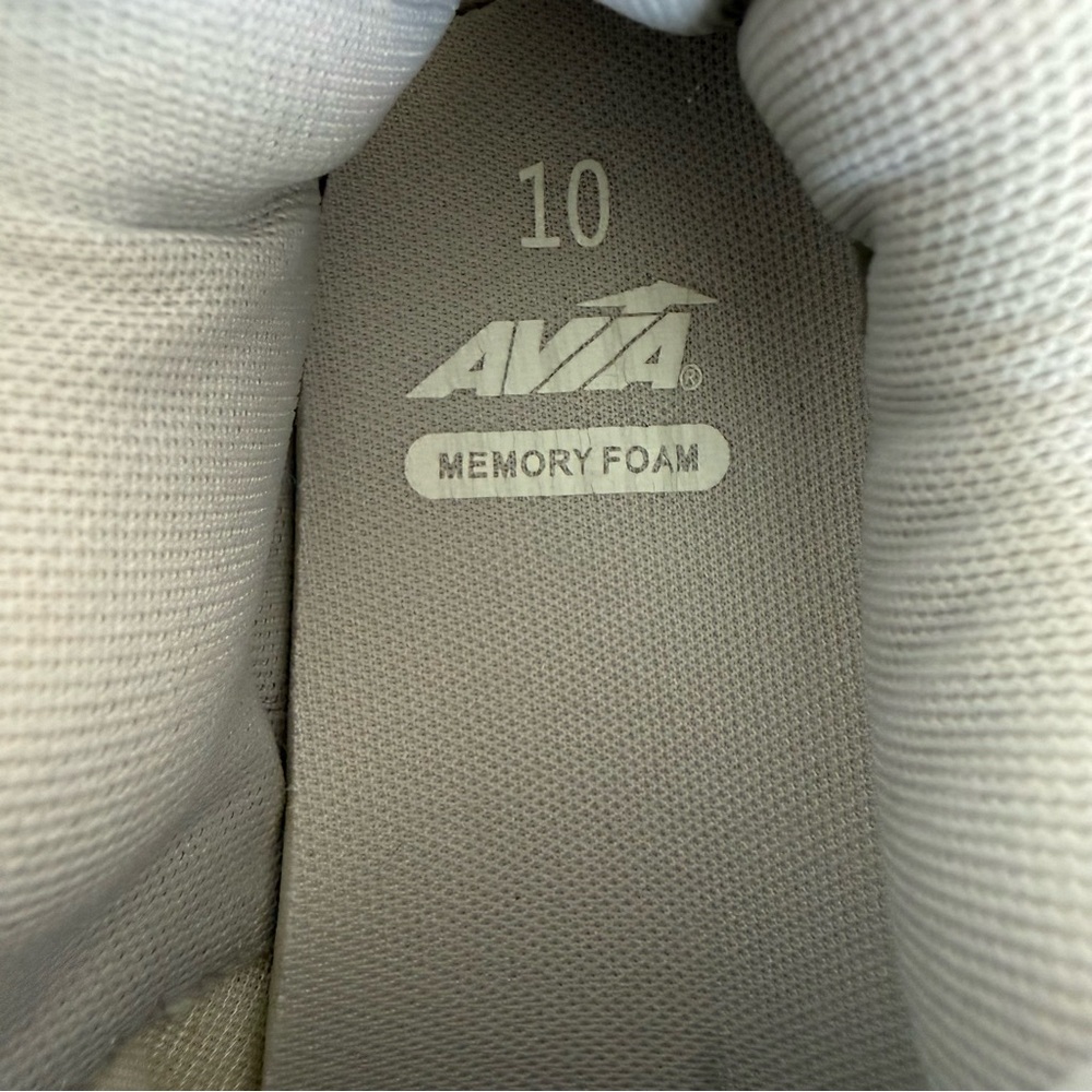 Avia Silver Metallic Sleek Lace-Up Comfort Sneakers | Size 10 - Picture 9 of 12